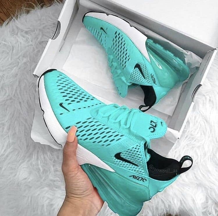 25 Turquoise Tennis Nike air max 270 turquoise black logo part of the airy white sole