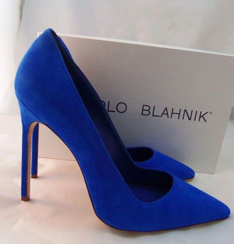 25 Sapatos azuis clássicos com salto agulha BlahNIk