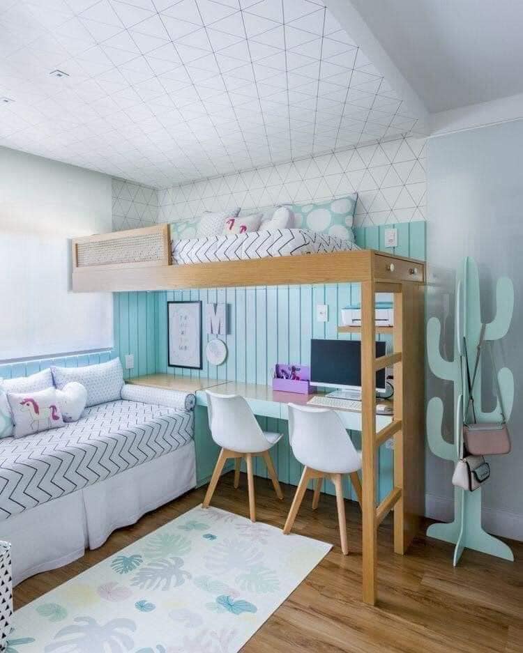 6 Camas Elevadas para ambientes con poco espacio pequena cama cucheta de madera para invitados arriba escalera marinera