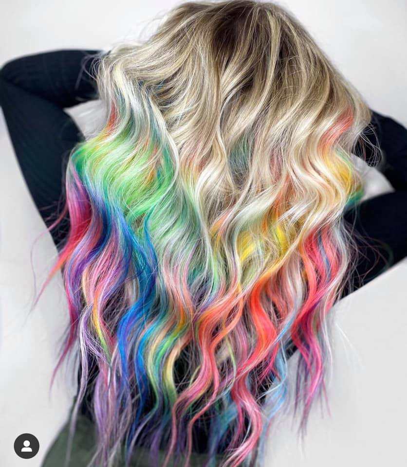 91 Ideas de Color para Cabello Ondulado Reflejos o Mechas Castano Claro Multicolor Arcoiris verde fucsia amarillo celeste 91 Ideas de Color para Cabello Ondulado Reflejos o Mechas Castano Claro Multicolor Arcoiris verde fucsia amarillo celeste