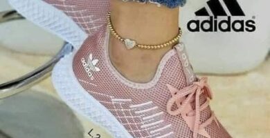 514 Zapatillas Adidas Rosadas con Lineas Blancas