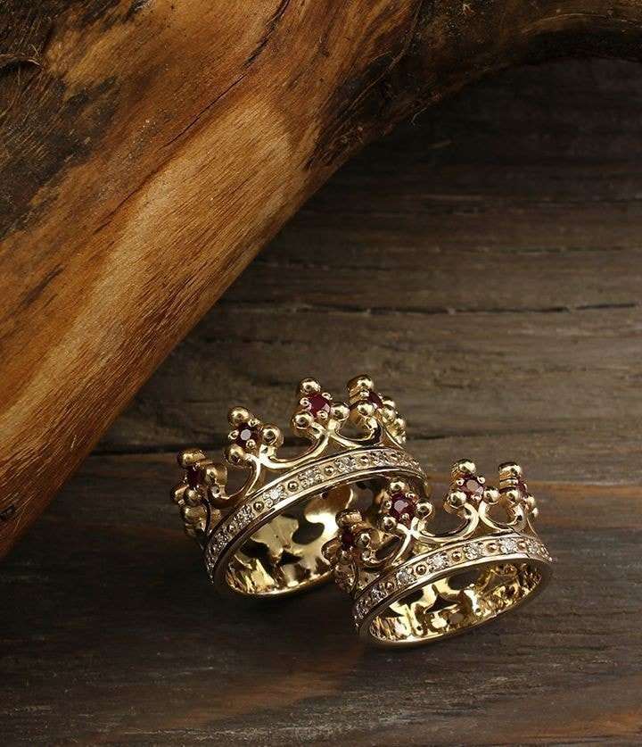 262 anéis de noivado de ouro tipo coroa