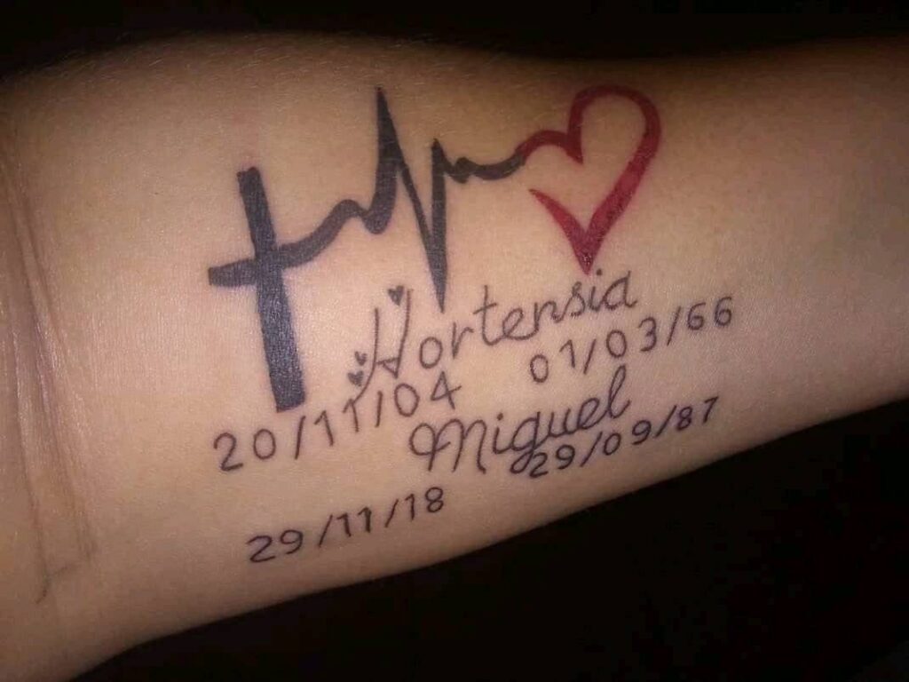 85 Tatuajes de Frases en honor a fallecidos Electro Nombres Hortensia Miguel y fechas