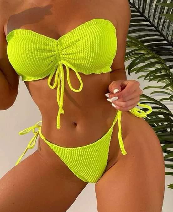 884 Banador Bikini Verde Neon elegante