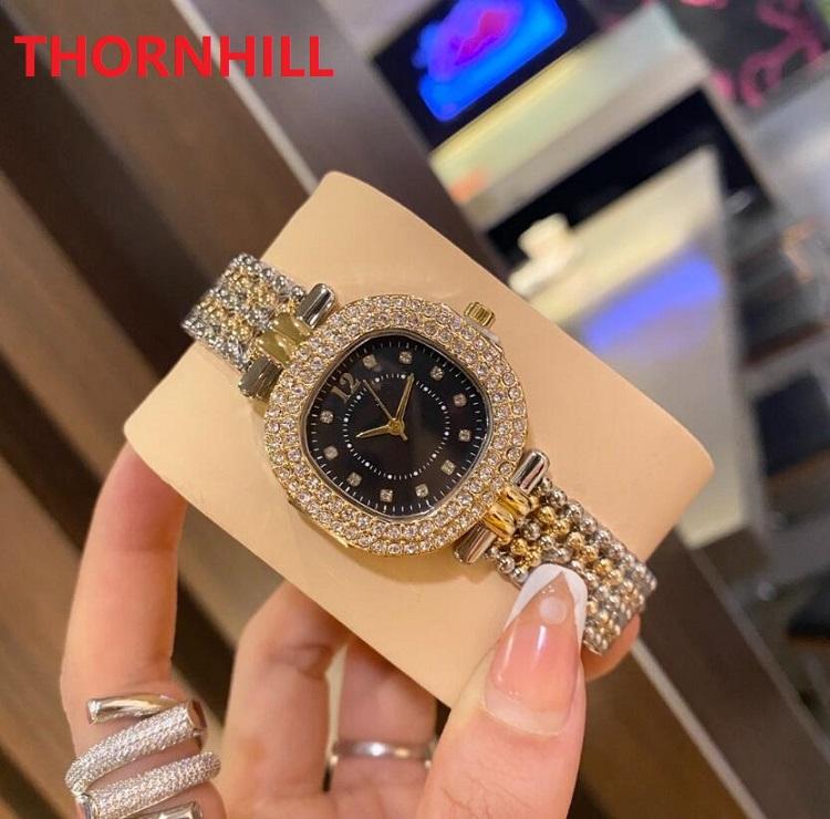 Simil Diamonds Armbanduhr mit quadratischem Zifferblatt und Diamanten für Damen