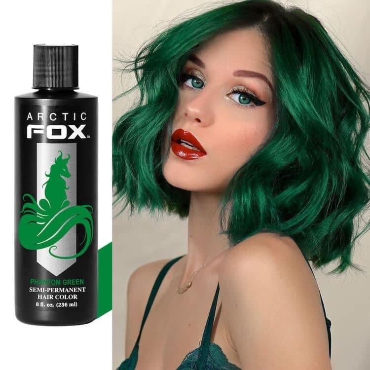 116 Color de Tinte de cabello verde brillante Artic Fox Phantom Green Semi permanente