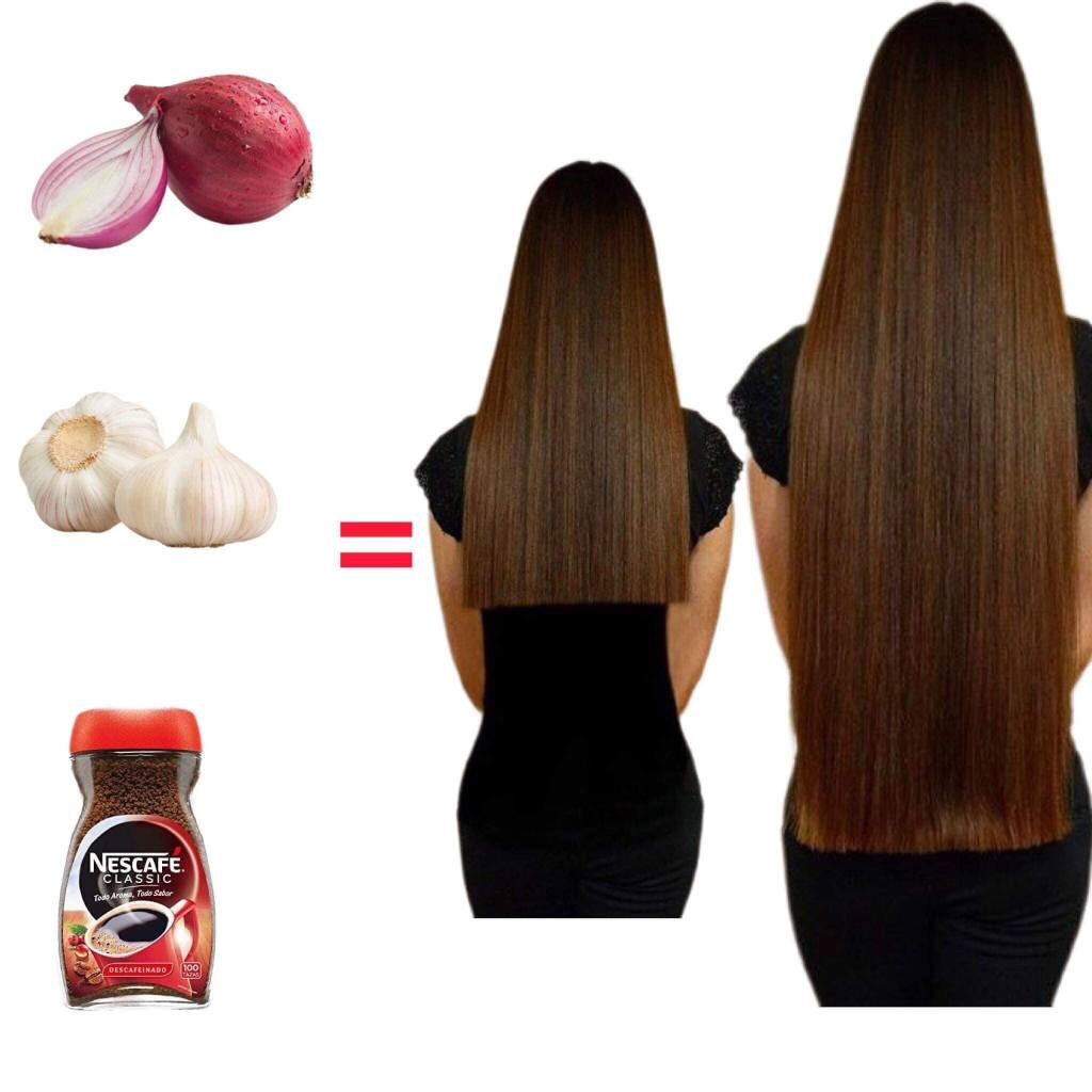 2 Tips for hair growth Onion Garlic and Coffee