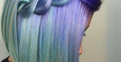 229 Trenzas Anchas de Colores Violeta Celeste Azul