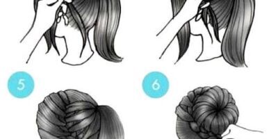 667 Peinados Faciles chongo heho de trenzas en la parte de atras de la cabeza en ocho pasos