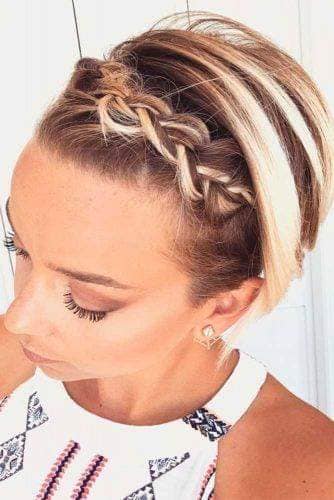 79 Zöpfe für Frauen KURZES HAAR mit helleren Highlights in braunem Haar