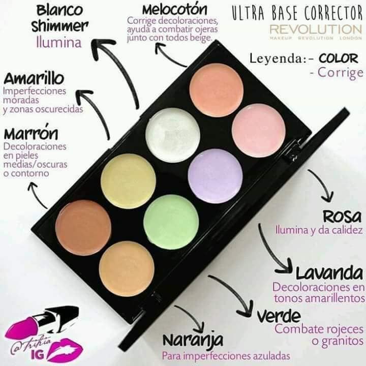 8 Maquillaje Tips Colores de Base Correctora segun color Marron Amarillo Blanco Shimmer Melocoton Rosa Lavanda Verde Naranja 8 Maquillaje Tips Colores de Base Correctora segun color Marron Amarillo Blanco Shimmer Melocoton Rosa Lavanda Verde Naranja