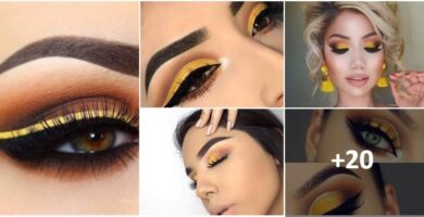 Collage Sombra Amarilla en Ojos