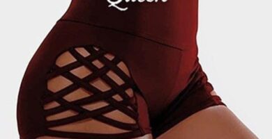 383 Shorts deportivos de cintura alta con recorte de vendaje y estampado de letras Marron