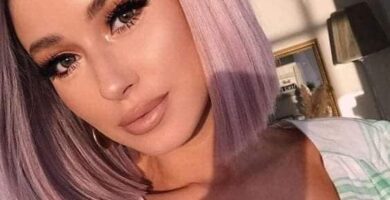 72 Tinte color Rosa Violeta cabello corto corte bob