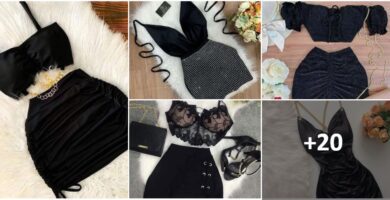 Collage Vestidos Negros Cortos