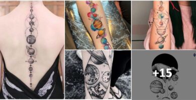 Collage Tatuajes de planetas