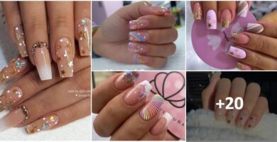 Collage di unghie con stelle