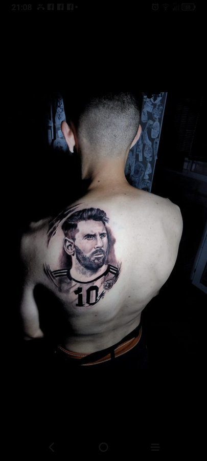 185 Tatuajes de la Seleccion Argentina Campeona en diez realista en omoplato