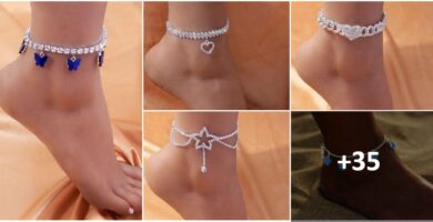 Collage Silver Anklet