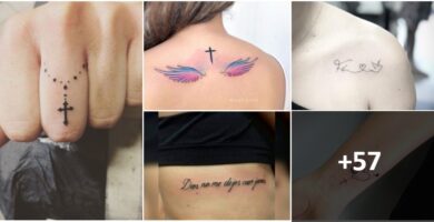 Collage de tatuajes de cristianos