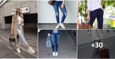 Idées de collages de tenues avec des tennis blanches