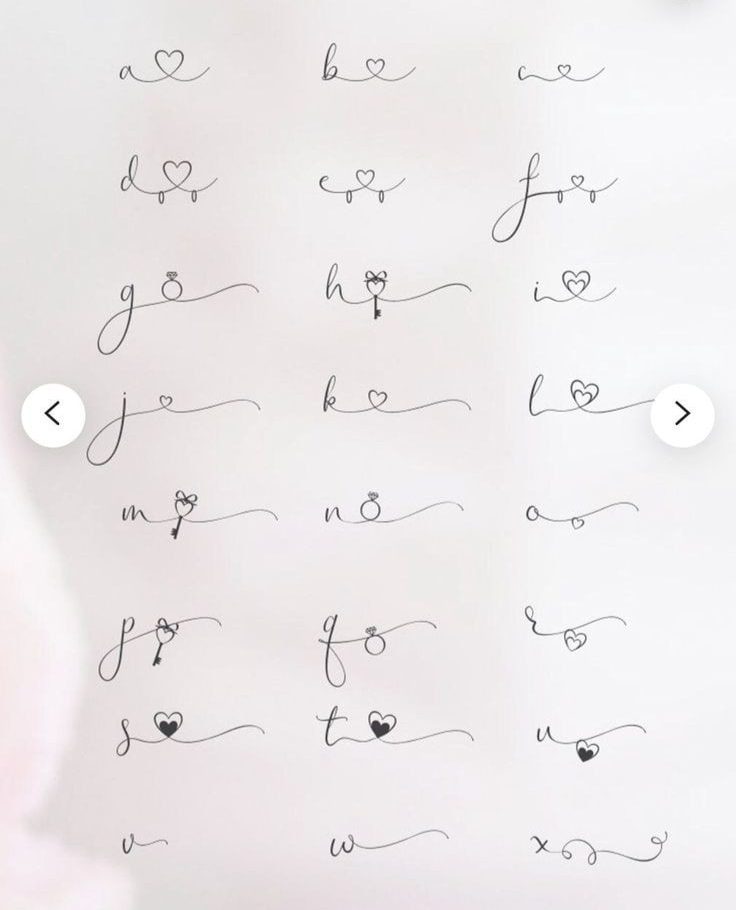 178 Piccoli stencil per tatuaggi diverse idee di linee che ricordano firme con lettere, anelli, cuori scritti a mano