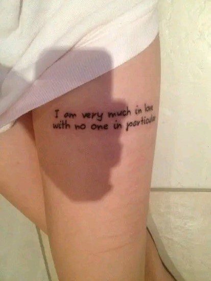 23 tatouages de phrases pour femmes sur la jambe gauche en anglais