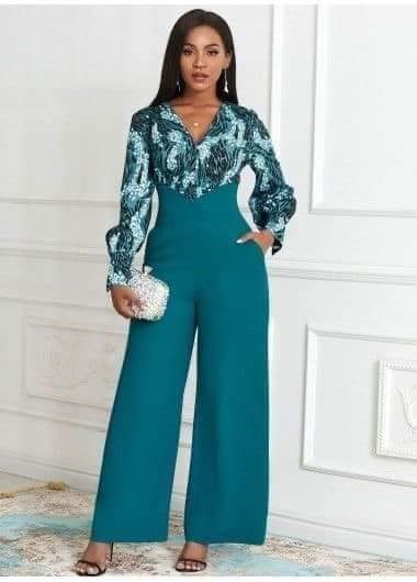 40 PALTALONES PALAZZO color turquesa a la cintura con camisa a juego 40 PALTALONES PALAZZO color turquesa a la cintura con camisa a juego