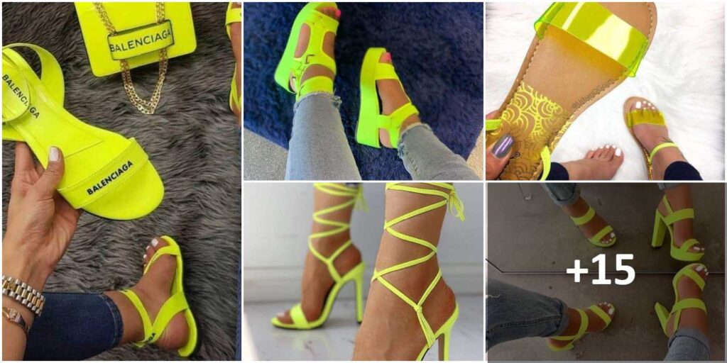 Collage Néon Chaussures