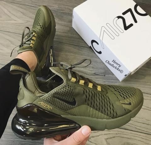 218 Military Green Air Max 270 Nike shoes in fabric with transparent air sole detail