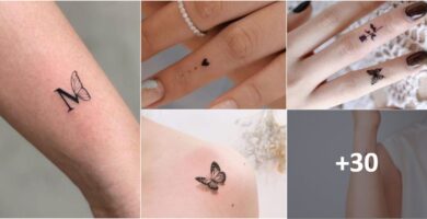 Tatuagem de colagem pequena