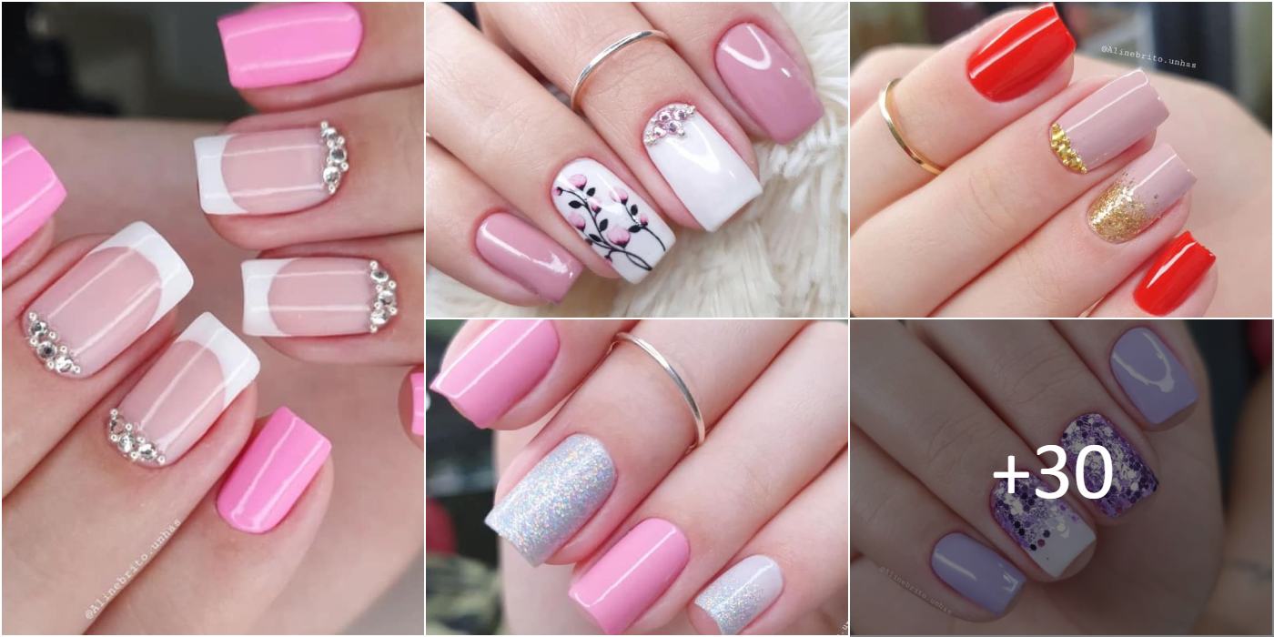 Collage Short Square Nails