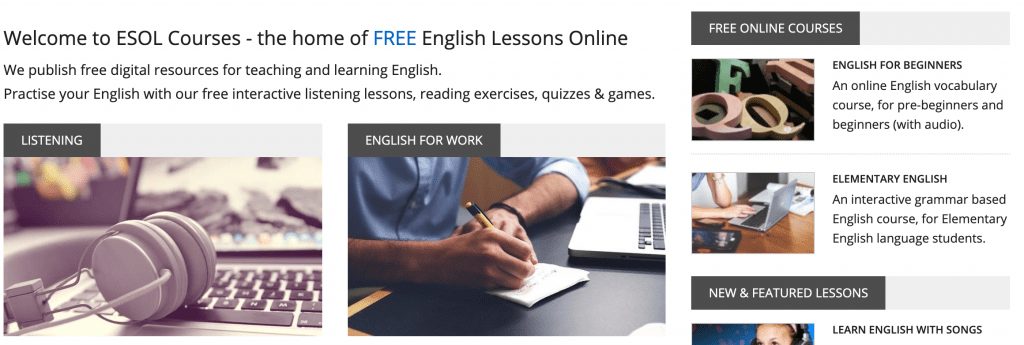 online english for beginners esol courses