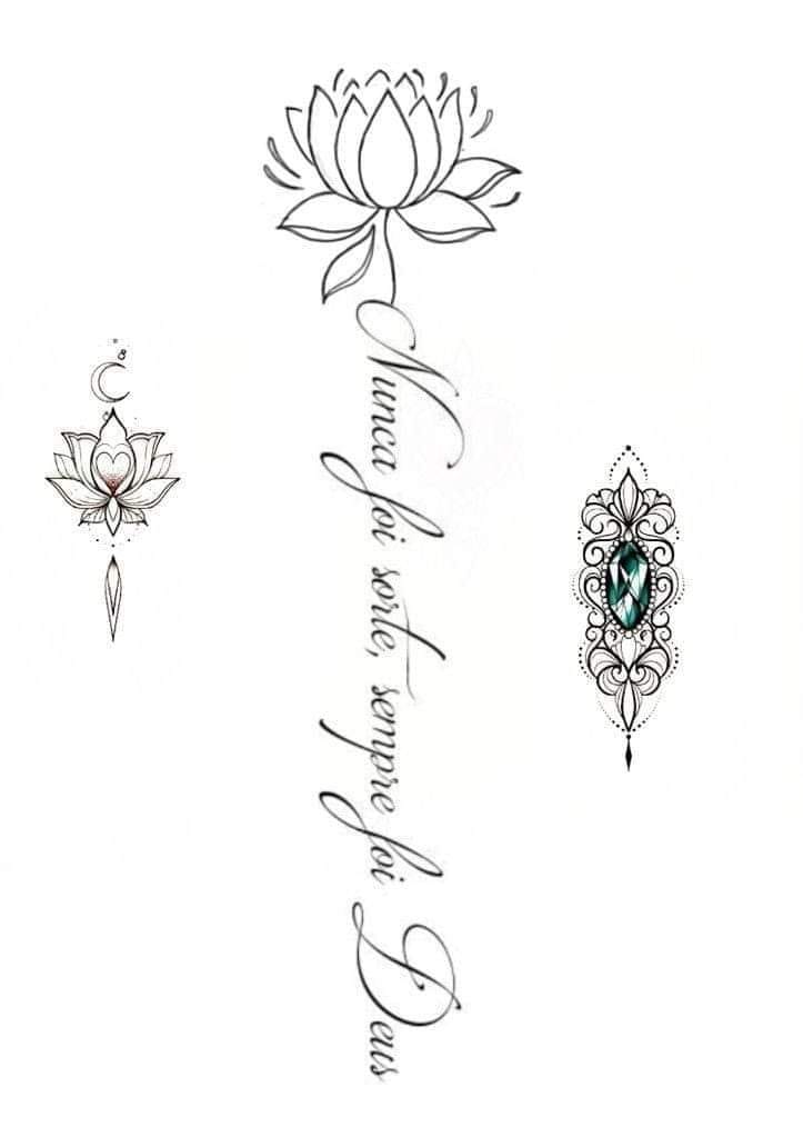 12 bonitos tatuajes para mujeres flores de loto gema color celeste verdoso