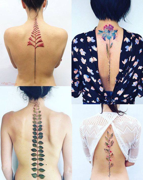 198 Tatoo en la espalda diferentes ideas de flantas o ramas 198 Tatoo en la espalda diferentes ideas de flantas o ramas