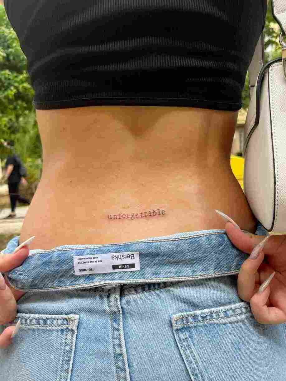 588 Tatuajes en la espalda pinterest inscripcion unforgettable inolvidable en espalda baja 588 Tatuajes en la espalda pinterest inscripcion unforgettable inolvidable en espalda baja