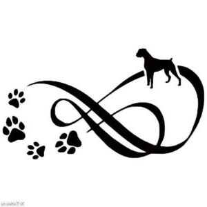 tatuaggio tatuaggio di cani e zampe infinito