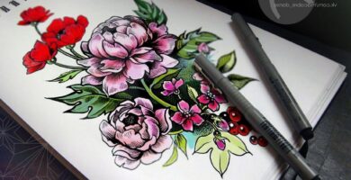 Tatuaje de peonía: bocetos para hombres – mujeres, dibujos interesantes, significados