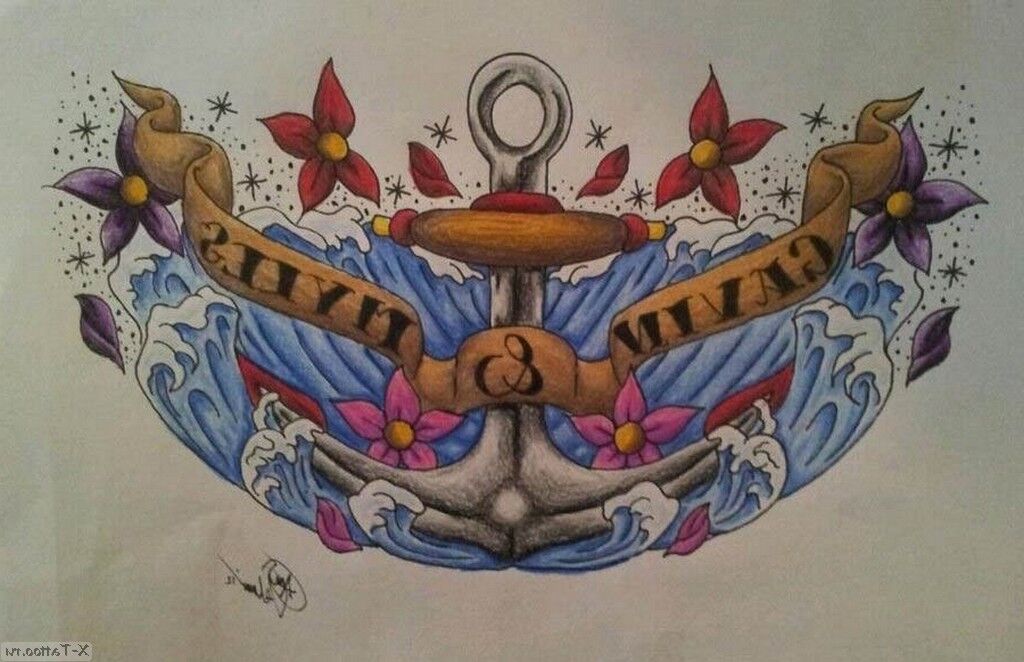 Boceto de Tatuaje de Ancla