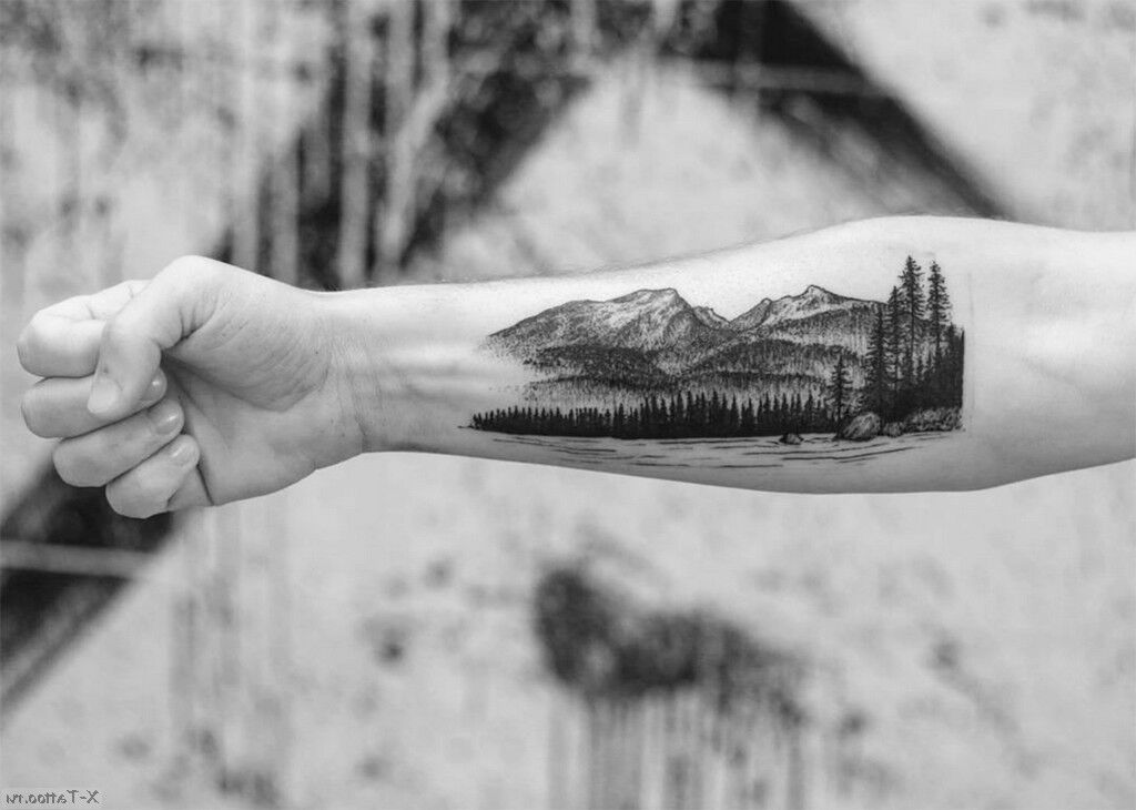 landscape on the forearm