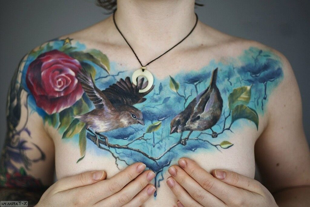 sparrows on the chest