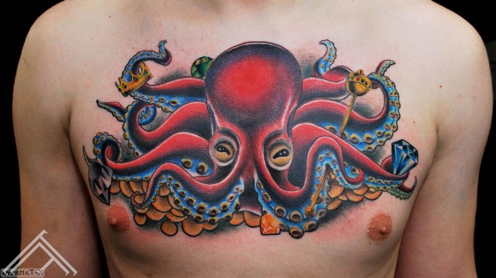 Oktopus-Brust