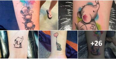 COLLAGE OF Elephant Tattoos 1