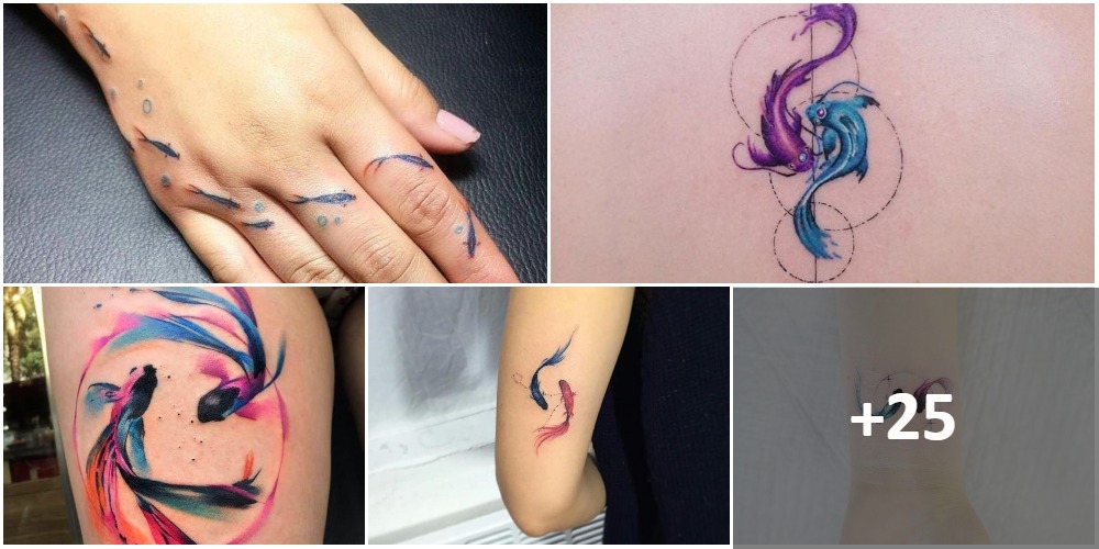 COLLAGE Tattoos of FISH