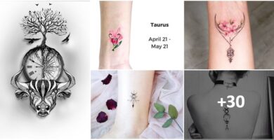 COLLAGE Tatuajes de Tauro Taurus