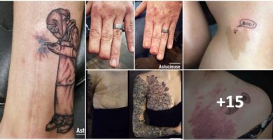 COLLAGE Tatuajes para tapar o disimular Cicatrices
