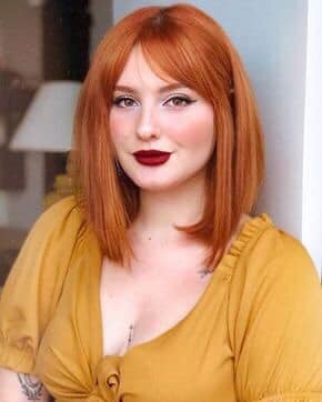 Cabello Rojo Pelirrojo al hombro lacio Cabello Rojo Pelirrojo al hombro lacio