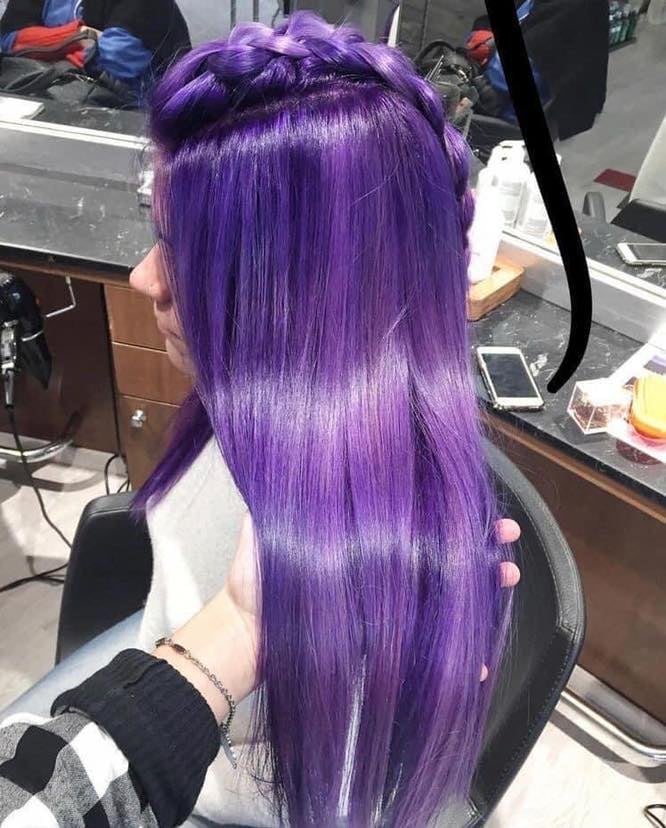 Cheveux violets différentes nuances 3