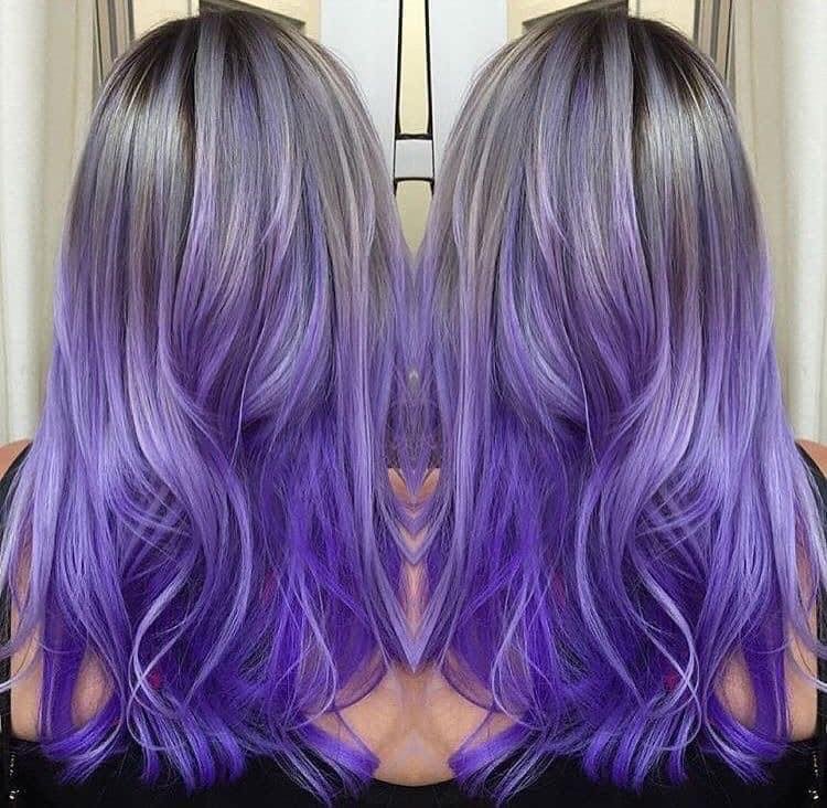 Cheveux violets différentes nuances 5