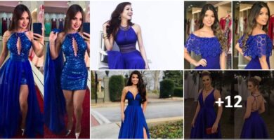 Collage Los mejores 26 Vestidos en Tono Azul de Temporada
